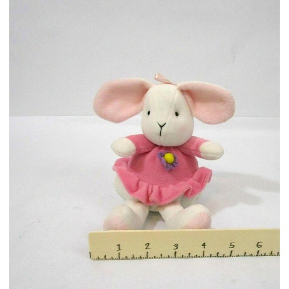 Girl Mouse White with Pink Ruffle Dress Hair Bow Oriental Trading 8" Plush NWOT - Picture 7 of 7